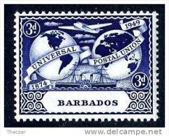 1949  Barbados 3d 75th Anniversary Of UPU  1v. SG.#268   MLH - Barbades (...-1966)