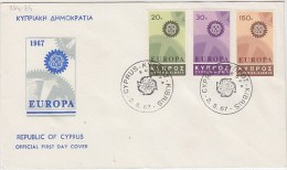 E495 - CHYPRE Yv N°284/86 FDC  EUROPA CEPT - Briefe U. Dokumente