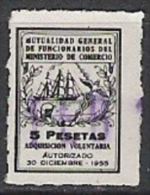 0779-SELLO FISCAL MUTUALIDAD MINISTERIO COMERCIO 5 PESETAS .ANTIGUO SELLO FISCAL MUTUALIDAD DE FUNCIONARIOS DEL MINISTE - Fiscales