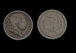 GRANDE - BRETAGNE .  GEORGE III . ( 1760. 1820 ) . SHILLING . 1817 . - I. 1 Shilling