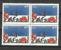 INDIA, 1991, International Conference On Traffic Safety, New Delhi, Block Of 4,  MNH, (**) - Neufs