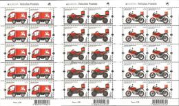 PORTUGAL / AÇORES / MADEIRA - EUROPA 2013 -TEMA ANUAL " THE POSTMAN VAN"-  LAS TRES SERIES De 1 V En HOJAS BLOQUE De 10 - 2013