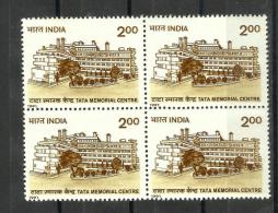 INDIA, 1991, Golden Jubilee Of Tata Memorial Centre Hospital, Bombay, Block Of 4, MNH, (**) - Ungebraucht