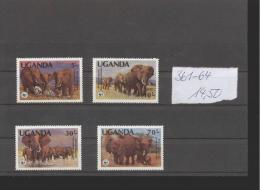 Uganda ** 361-364 Elefanten - Ouganda (1962-...)