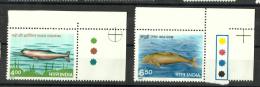 INDIA, 1991, Endangered Marine Mammals, Fauna,  Set 2 V, With Traffic Lights, MNH, (**) - Ongebruikt