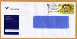 Enveloppe Via Verbia Luxembourg + Flamme Je Crée Mes Timbres & Cartes Postales - Brieven En Documenten