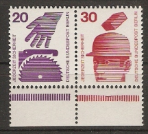 Germany (Berlin) 1972  MH.8  (**) MNH  Mi.W 48 - Se-Tenant