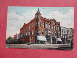 Fostoria Oh     Alcott  Bldg Hayes House I.O.O.F. Hall 1910 Cancel  ---  Ref 986 - Sonstige & Ohne Zuordnung