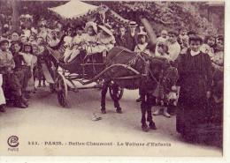 Paris  75  Buttes Chaumont  La Voiture D'enfants  Ane - Parks, Gärten