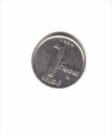 BELGIUM   1  FRANC  1994  (KM # 188) - 1 Franc