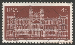 South Africa. 1977 Centenary Of Transvaal Supreme Court. 4c Used - Usados
