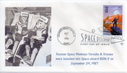 &#9733; US -SPACE MONKEYS YEROSHA & DRYOMA LAUNCHED ABOARD BION 8 - SPACE ANIMAL - 1998 - ONLY 1 MADE - Estados Unidos