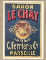 SAVON   LE  CHAT   C  FERRIER   MARSEILLE - Werbepostkarten