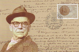 YU64  --  YUGOSLAVIA  --  CARTE MAXIMUM + FDC ( PRVI DAN )  --    EUROPA CEPT  -  IVO ANDRIC  --  NOBEL PRIZE WINNERS - Cartes-maximum