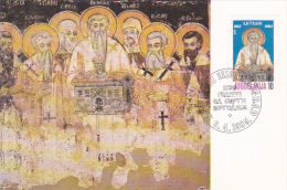 YU57  --  YUGOSLAVIA  --  CARTE MAXIMUM + FDC ( PRVI DAN )  --    SAINTS CYRIL AND METHODIUS  -  CHRISTIAN MISIONNAIRES - Maximumkarten