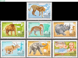 HUNGARY, 1981, Kalman Kittenberger, Zoologist And Explorer, Wild Animals,  MNH (**), Sc/Mi C427A-C427G/3470A-76A - Unused Stamps