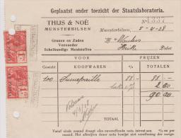 Aankoop Nota. Thijs & Noe Granen & Zaden Veevoeders. Landbouw Syndikaat Munsterbilzen 1928 - 1900 – 1949