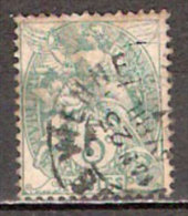 Timbre France Y&T N° 111 (08) Obl  Type Blanc.  5 C. Vert. Cote 0,30 € - 1900-29 Blanc