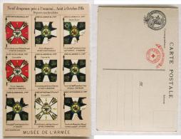 CPA GUERRE 1914 1918 NEUF DRAPEAUX PRIS A L ENNEMI CROIX ROUGE MUSEE DE L ARMEE MILITAIRE MILITARIA - Red Cross