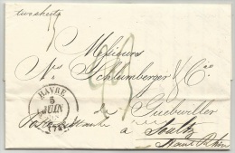 USA 1834 Charleston To Soutz (High Rhine) Germany - N. Schlumberger & Cie. - …-1845 Voorfilatelie