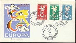 1958 - EUROPA CEPT  LUSSEMBURGO - LUXEMBOURG - FDC - 1958
