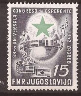 1953 X  729   JUGOSLAVIJA  ESPERANTO WELTKONGRESS ZAGREB CROAZIA   MNH - Nuevos