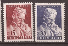 1953  X  712-13   JUGOSLAVIJA  NIKOLA TESLA   MNH - Neufs