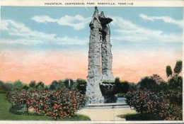 (789) Very Old Postcard - Carte Ancienne - USA - Nashville Fountain - Nashville