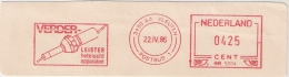 Delcampe - A5 Netherlands 1986. Machine Stamp Cut Fragment VERDER - Physique