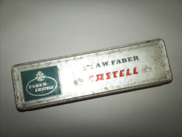 Alt301 Scatola In Latta Per Matite, Faber Castell, Vintage | Pencil Metal Box - Scatole