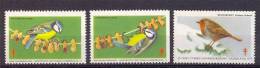 MR533 CINDERELLA FAUNA VOGELS TUBERCULOSEBESTRIJDING TIT BIRDS VÖGEL AVES OISEAUX NEDERLAND 1973+1974 PF/MNH  VANAF1EURO - Etichette Di Fantasia