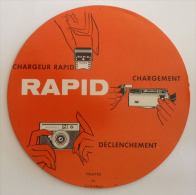 AGFA - 1 Panneau Publicitaire Rond Recto Verso - Made In Germany - TRES RARE - Supplies And Equipment