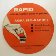 AGFA - 1 Panneau Publicitaire Rond Recto Verso - Made In Germany - TRES RARE - Zubehör & Material