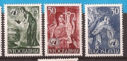 1953 X  714-16   JUGOSLAVIJA  UNO NAZIONI UNITE  MNH - Nuevos