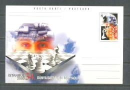 2000 TURKEY 34TH. WORLD CHESS OLYMPICS POSTCARD - Ganzsachen