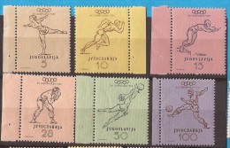 1952 X 698-03  JUGOSLAVIJA SPORT   OLYMPIAD HELSINKI  Running, Swimming, FOOTBALL, Gymnastics, Volleyball, Boxing MNH - Estate 1952: Helsinki