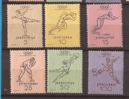 1952 X 698-03  JUGOSLAVIJA SPORT   OLYMPIAD HELSINKI  Running, Swimming, FOOTBALL, Gymnastics, Volleyball, Boxing MNH - Verano 1952: Helsinki