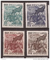 1952  X  708-11   JUGOSLAVIJA  VI KONGRES DER KOMUNISTISCHEN PARTEI ZAGREB CROAZIA   MNH - Nuevos