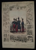 Gravure Originale ARMEE FRANCAISE INFANTERIE 1830  " L'Infanterie Est La Nation Des Camps " - Uniforms