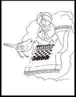 Schach Ajedrez Echecs Chess Humor "Magic Carpet Complete With Boerd Game And With A Bird" - Chess