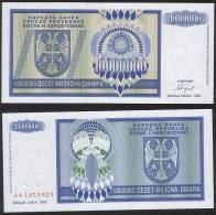 Bosnia Herzegovina ( Srpska Rep ) P 144 A - 10 Million Dinara 1993 - UNC - Bosnië En Herzegovina