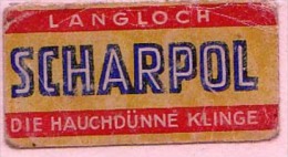 RAZOR BLADE RASIERKLINGE SCHARPOL LANGLOCH - Scheermesjes