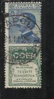 ITALY KINGDOM ITALIA REGNO 1824 - 1925 PUBBLICITARI COEN PUBBLICITARIO 25 CENTESIMI TIMBRATO USED - Reclame