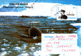 A. DE GERLACHE, ROMANIAN POLAR EXPLORER, BELGICA SHIP, COVER STATIONERY, ENTIERE POSTAUX, 1998, ROMANIA - Explorers