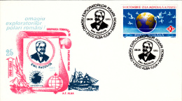 EMIL RACOVITA, ROMANIAN POLAR EXPLORER, SPECIAL COVER, 1993, ROMANIA - Explorers