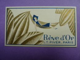 CARTE PARFUMÉE - PIVER - Rêve D'Or - - Profumeria Antica (fino Al 1960)