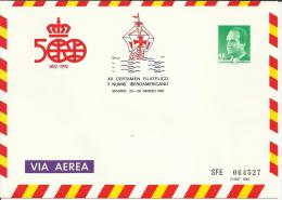 ENTERO POSTAL  CARABELA COLON NAVEGACION BARCO VELA - Christoffel Columbus