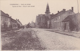 Cromberke " Kerk En Straat - Eglise Et Rue - Church And Street." - Poperinge