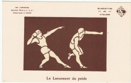 ATH-L2 - CPA Ateliers Des Silhouettes - ATHLETISME Lancement Du Poids - Athlétisme