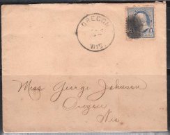 S500.-. USA, 1890-1893 , SCOTT # : 219. FRANKLIN. OREGON LOCAL COVER CIRCULATED - Briefe U. Dokumente